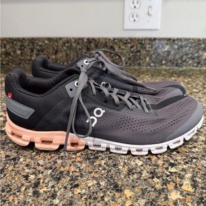 On Running Women's Cloudflow Running Shoes - Black and Pink 11